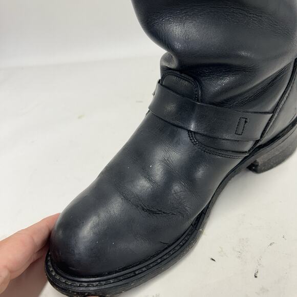 Vintage Engineer Boots Black Leather Made in USA Style 7800 main image 13